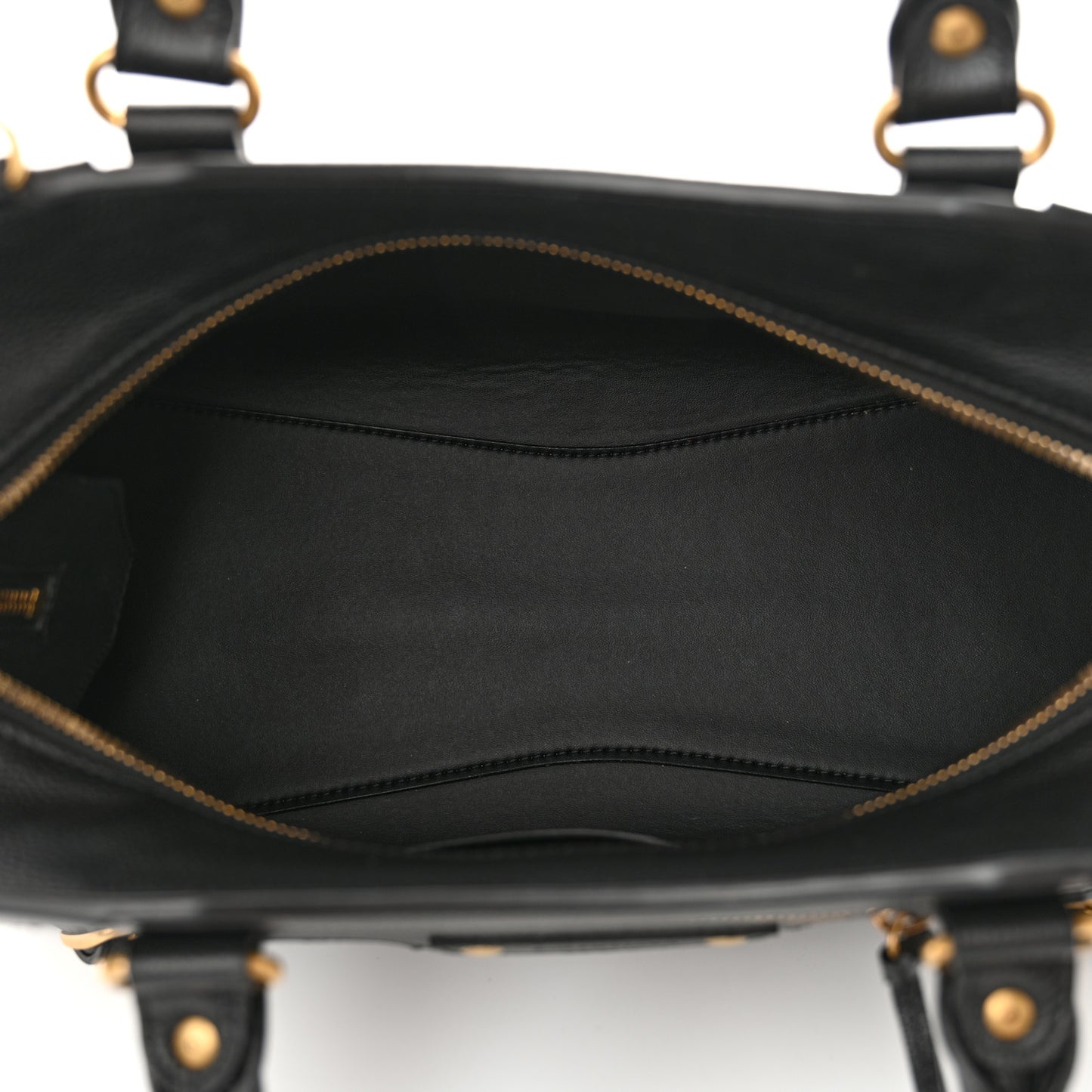 Grained Calfskin Neo Classic Gold Hardware S City Black
