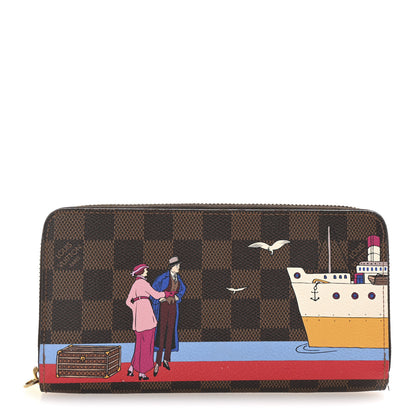 Louis Vuitton Damier Ebene 2016 Christmas Animation Zippy Wallet Rouge 1 of 7