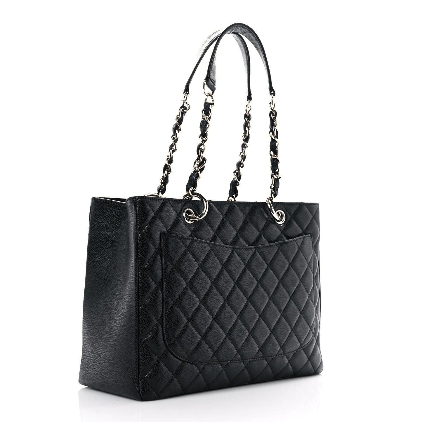 Caviar Quilted Grand Shopping Tote GST Black