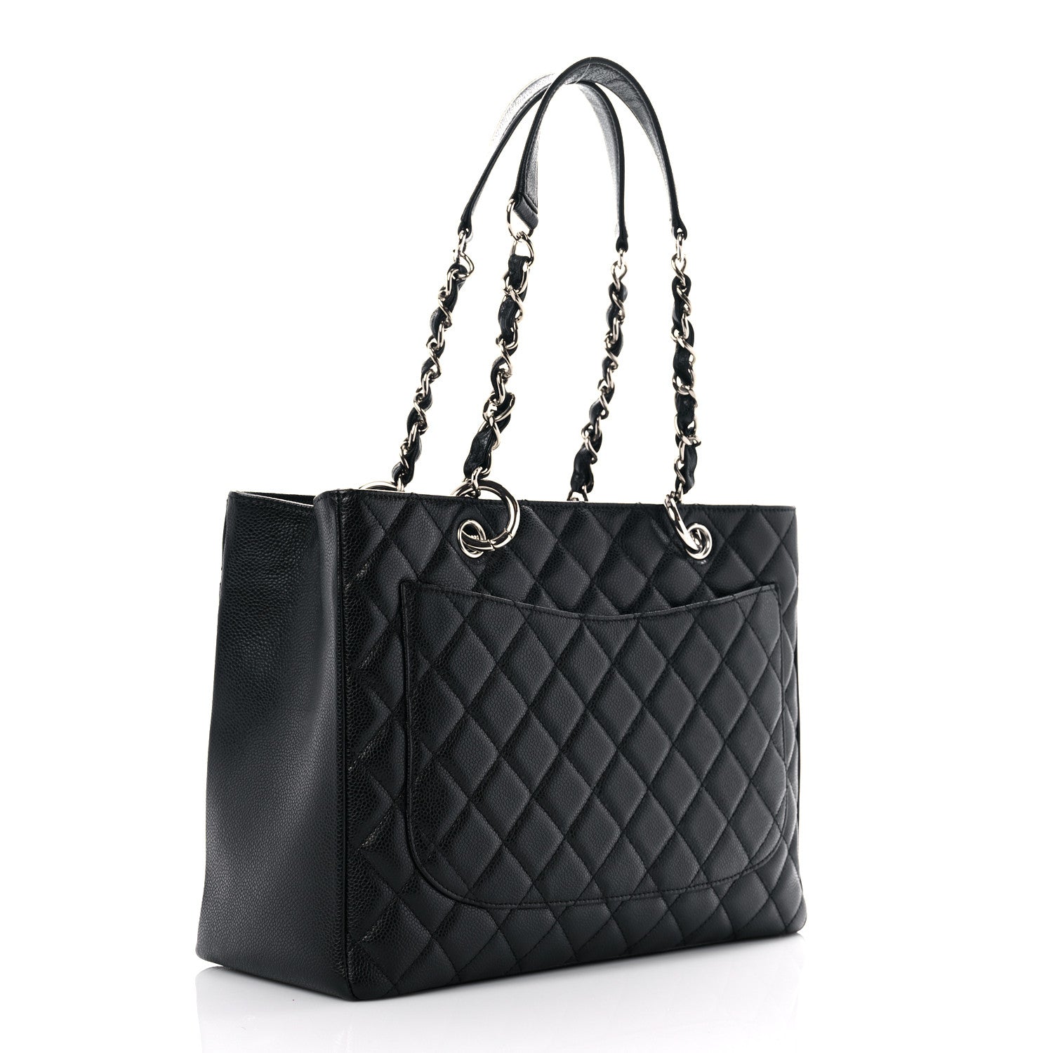 Chanel Caviar Quilted Grand Shopping Tote GST Black 4 of 14