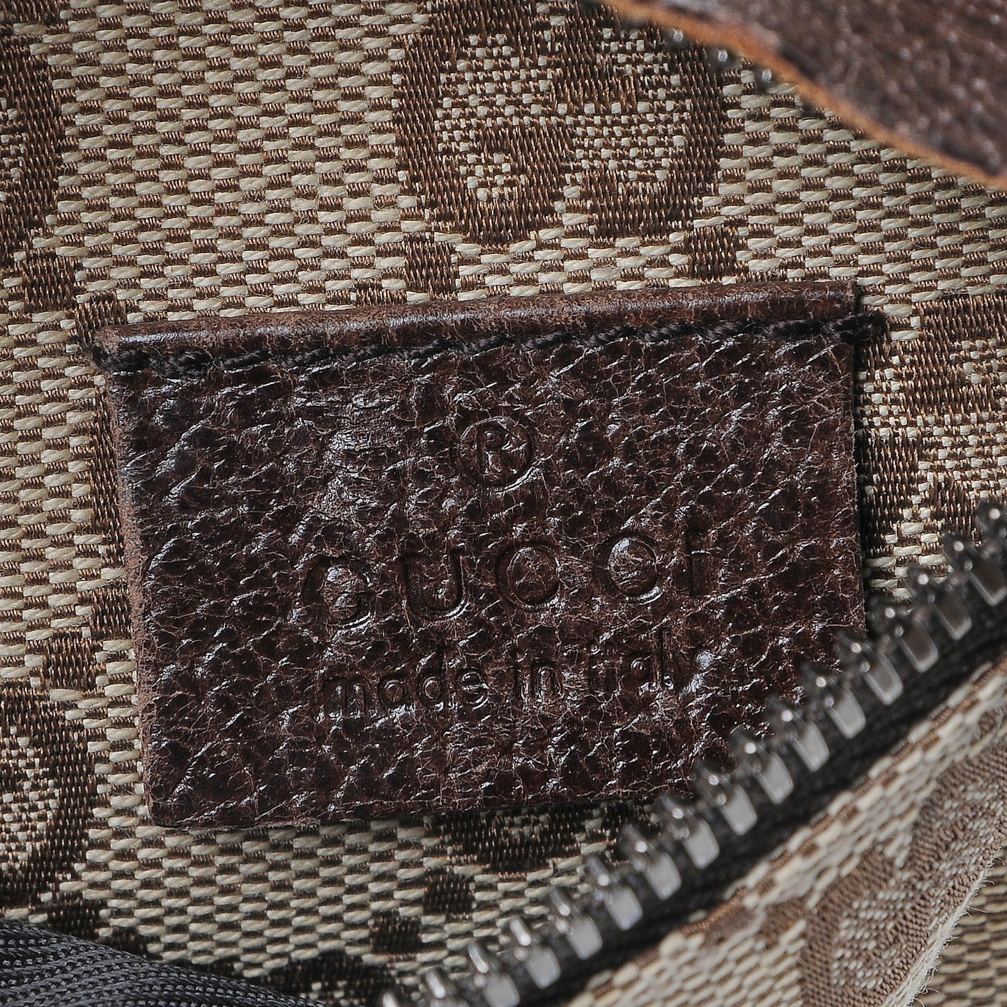 GG Monogram Double Pocket Belt Bag Dark Brown