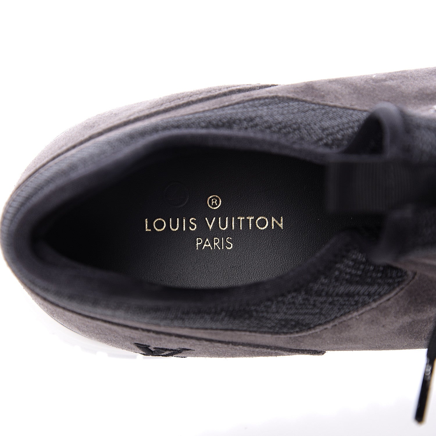 Louis Vuitton Metallic Patent Suede Run Away Sneakers 9 Grey 7 of 8