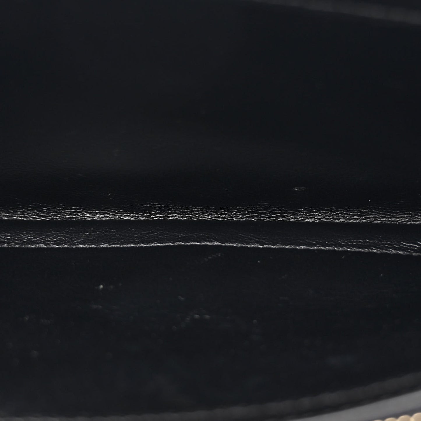 Grain De Poudre Matelasse Chevron Monogram Chain Wallet Black