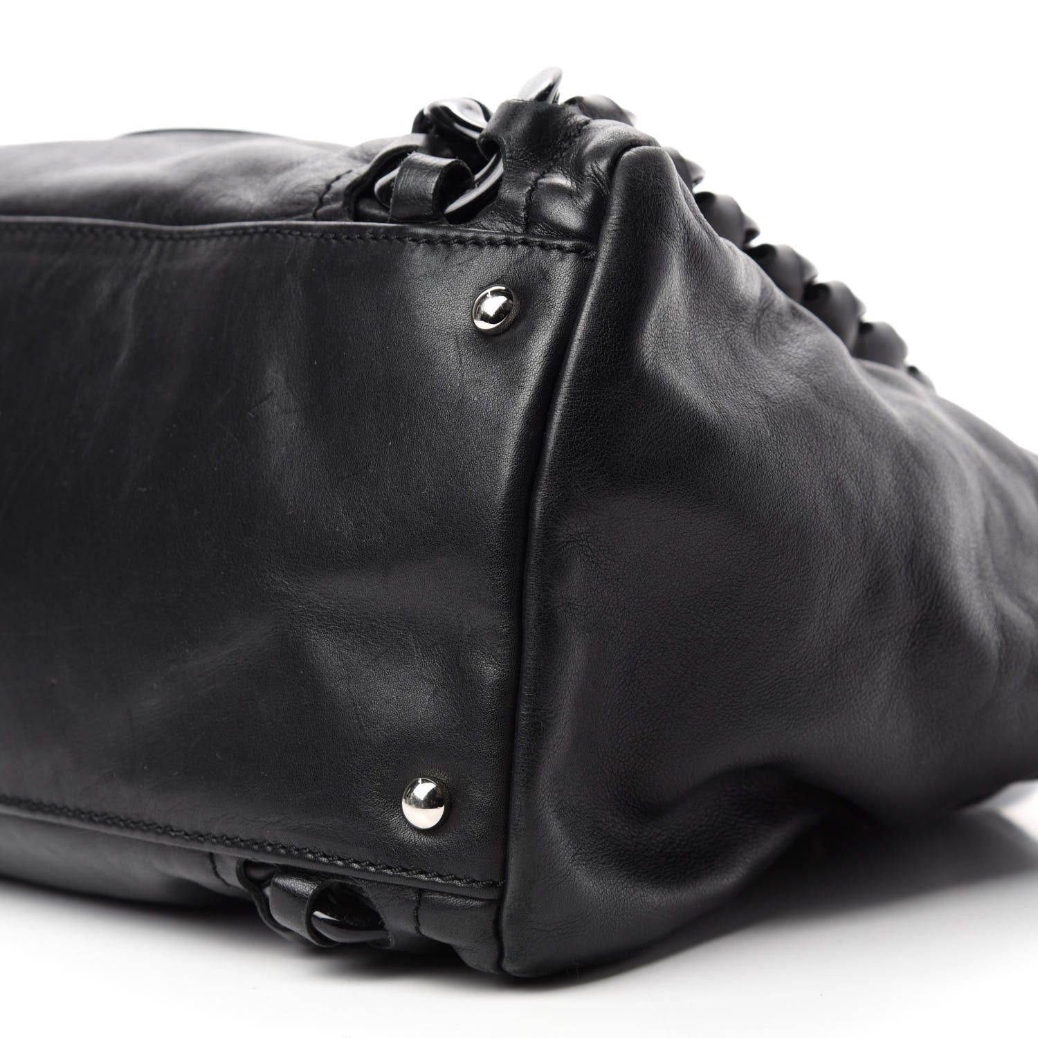 Chanel Calfskin Modern Chain Rhodoid East West Tote Black 7 of 10