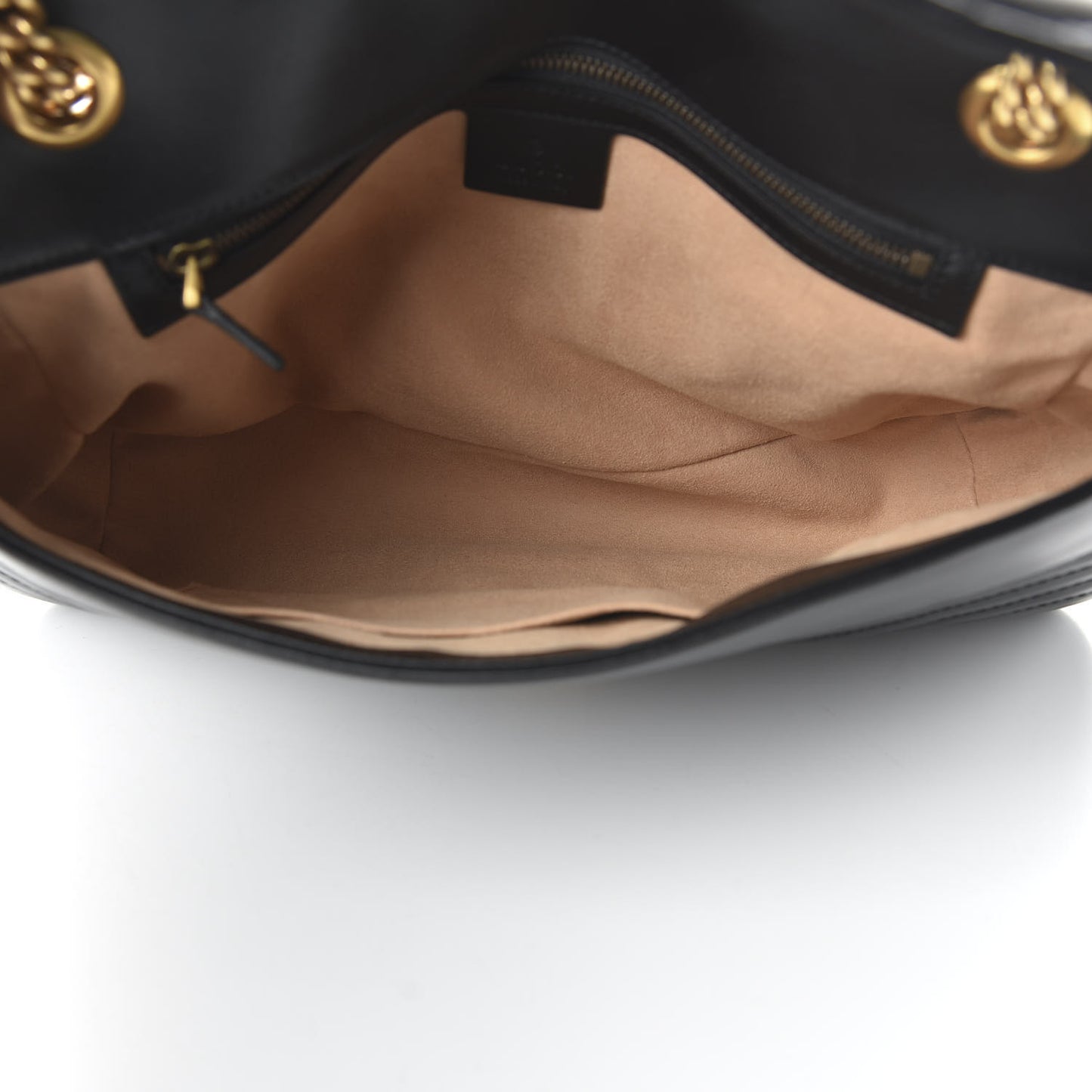Calfskin Matelasse Medium GG Marmont Shoulder Bag Black