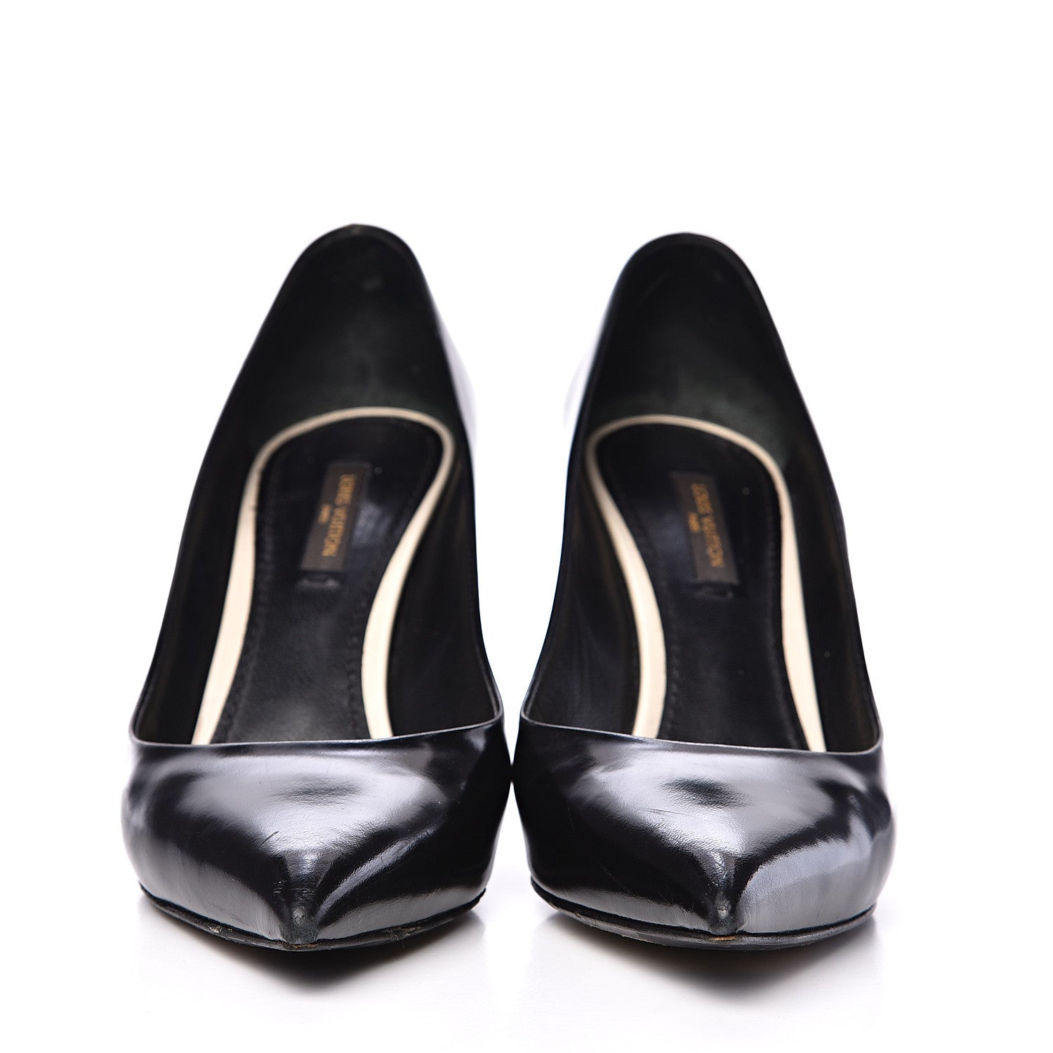Louis Vuitton Calfskin Eyeline Pumps 37.5 Black 2 of 13