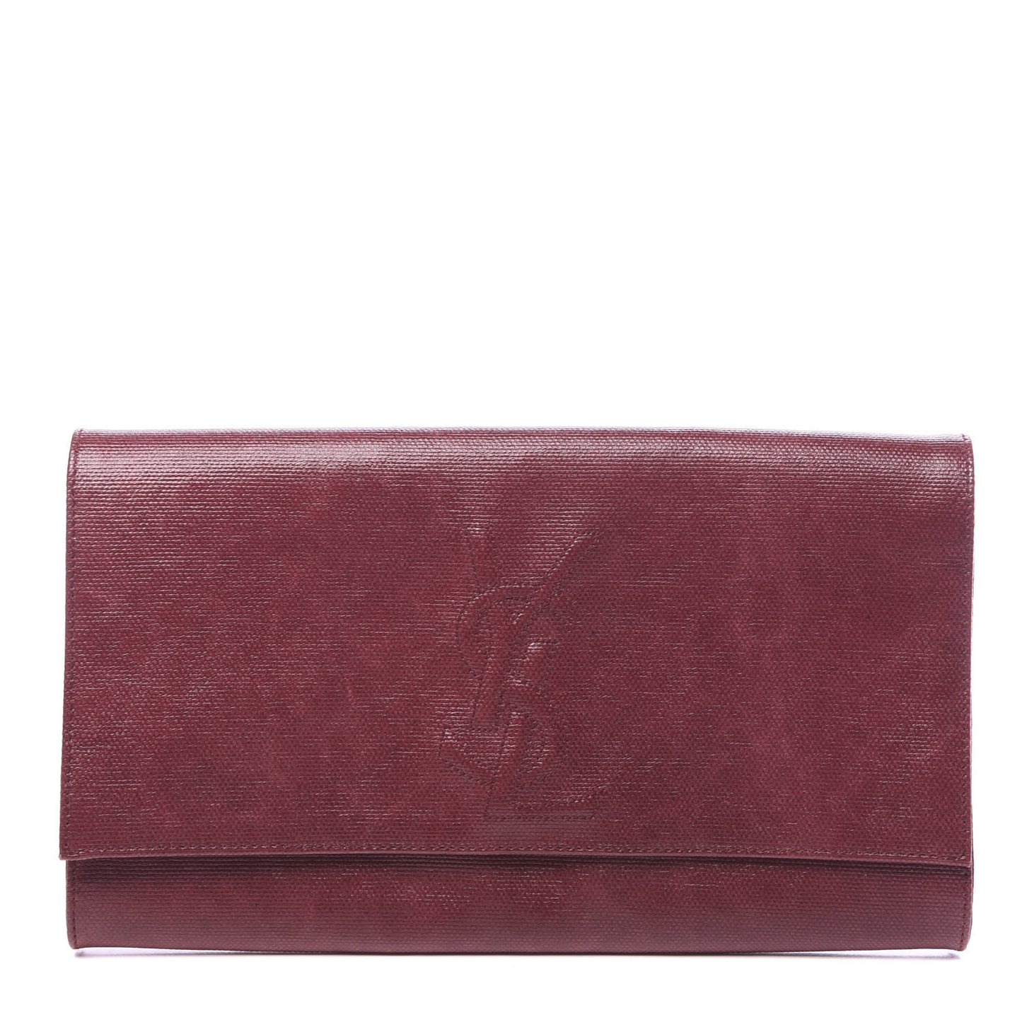 Coated Linen Large Belle De Jour Clutch Palissandre