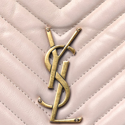 Saint Laurent Calfskin Matelasse Monogram Lou Camera Bag Washed Light Pink 23 of 31