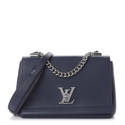 Louis Vuitton Calfskin Lockme II Chain Bag BB Marine Rouge 1 of 9