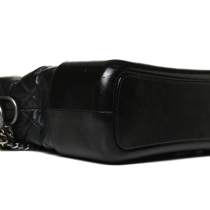 Chanel Aged Calfskin Quilted Medium Gabrielle Hobo Black 9 of 16