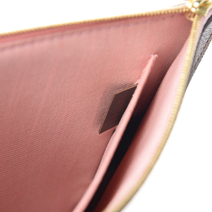 Louis Vuitton Damier Ebene Neverfull MM GM Pochette Rose Ballerine 7 of 8