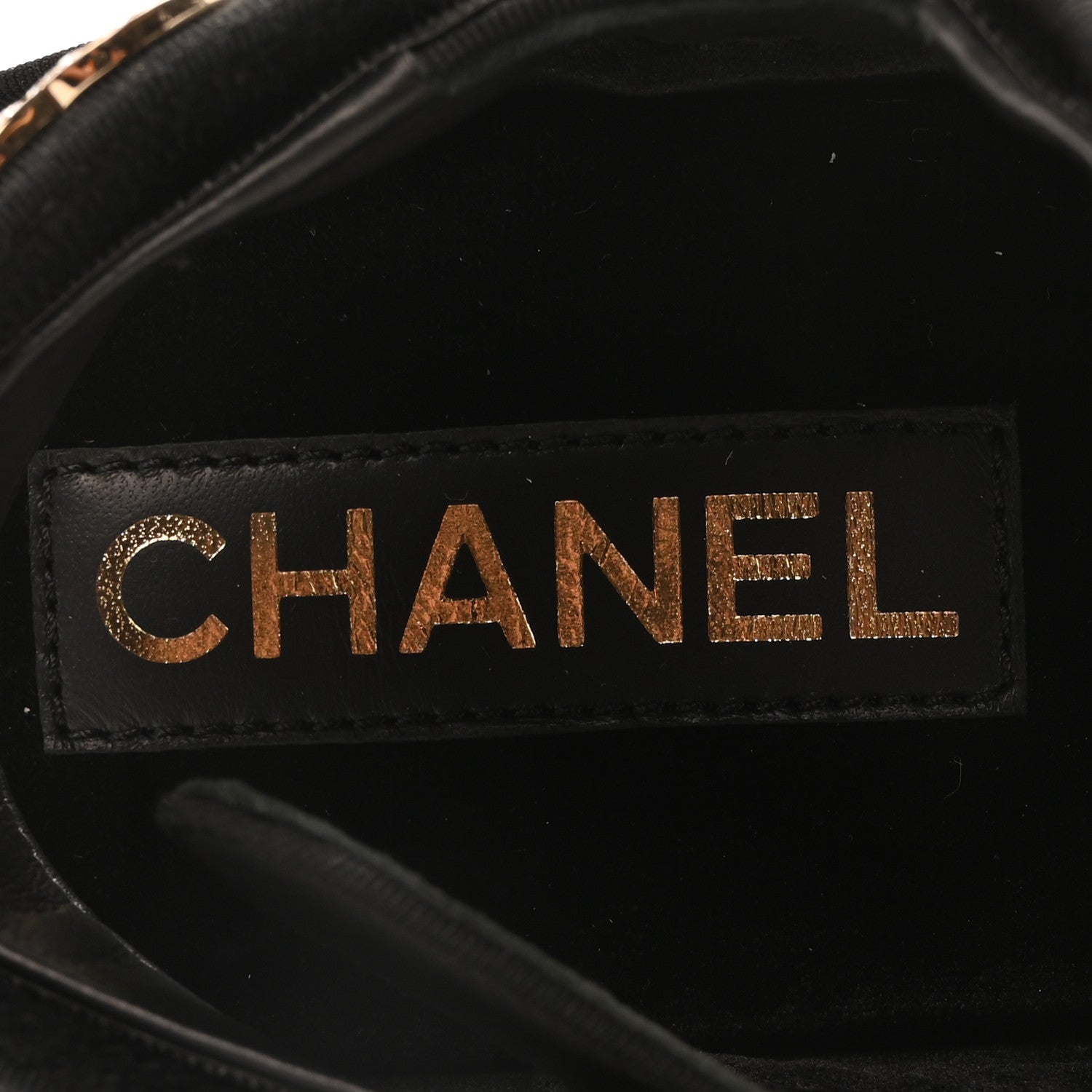 Chanel Grosgrain Crystal Logo Platform Sandals 40 Black 8 of 9