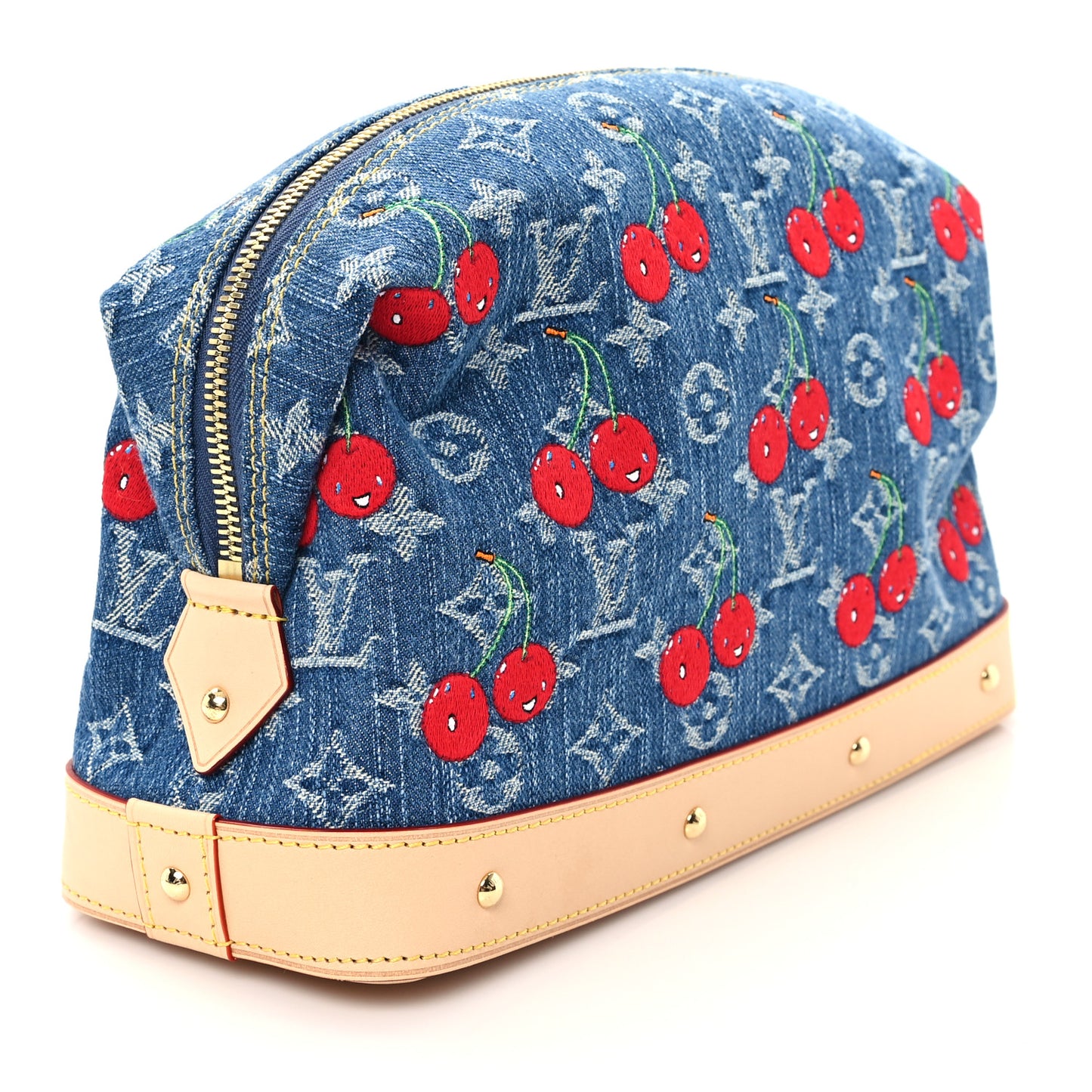 LV X TM Monogram Denim Cerises Cosmetic Pouch GM