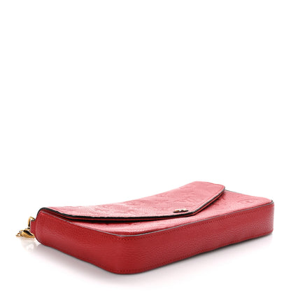 Louis Vuitton LOUIS VUITTON Empreinte Pochette Felicie Chain Wallet Scarlet 4 of 10