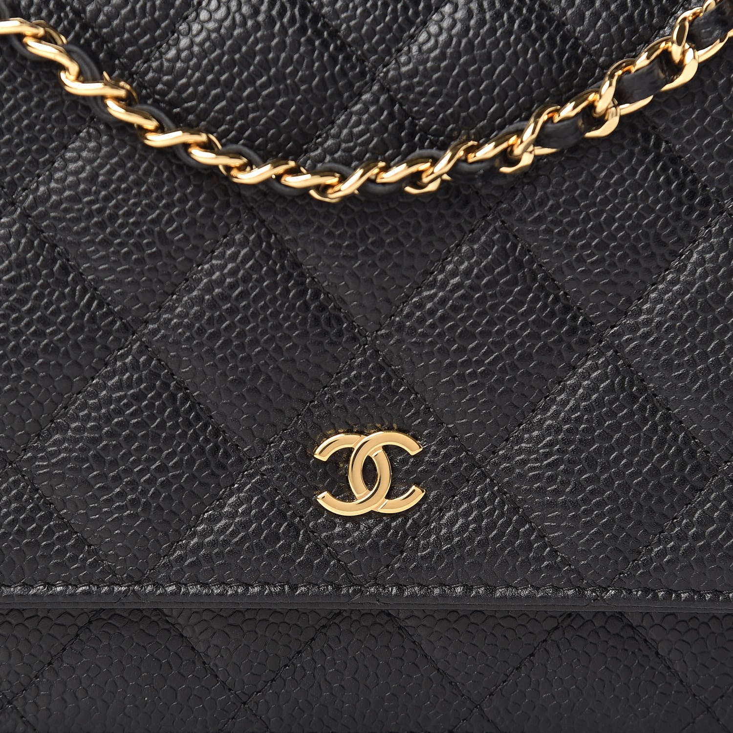 Chanel Caviar Quilted Wallet On Chain WOC Black 9 of 13