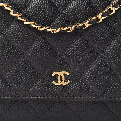 Chanel Caviar Quilted Wallet On Chain WOC Black 9 of 13