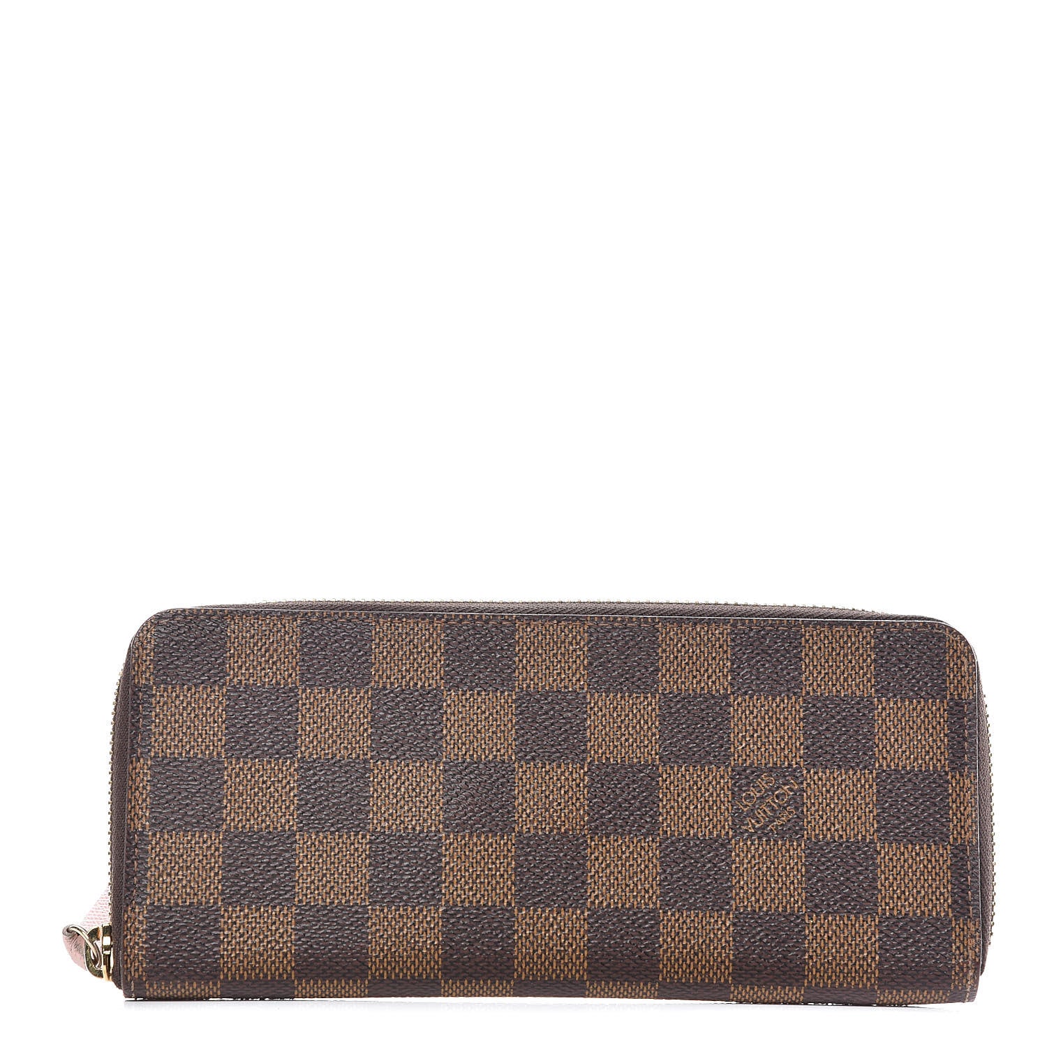 Louis Vuitton Damier Ebene Clemence Wallet Rose Ballerine 1 of 9