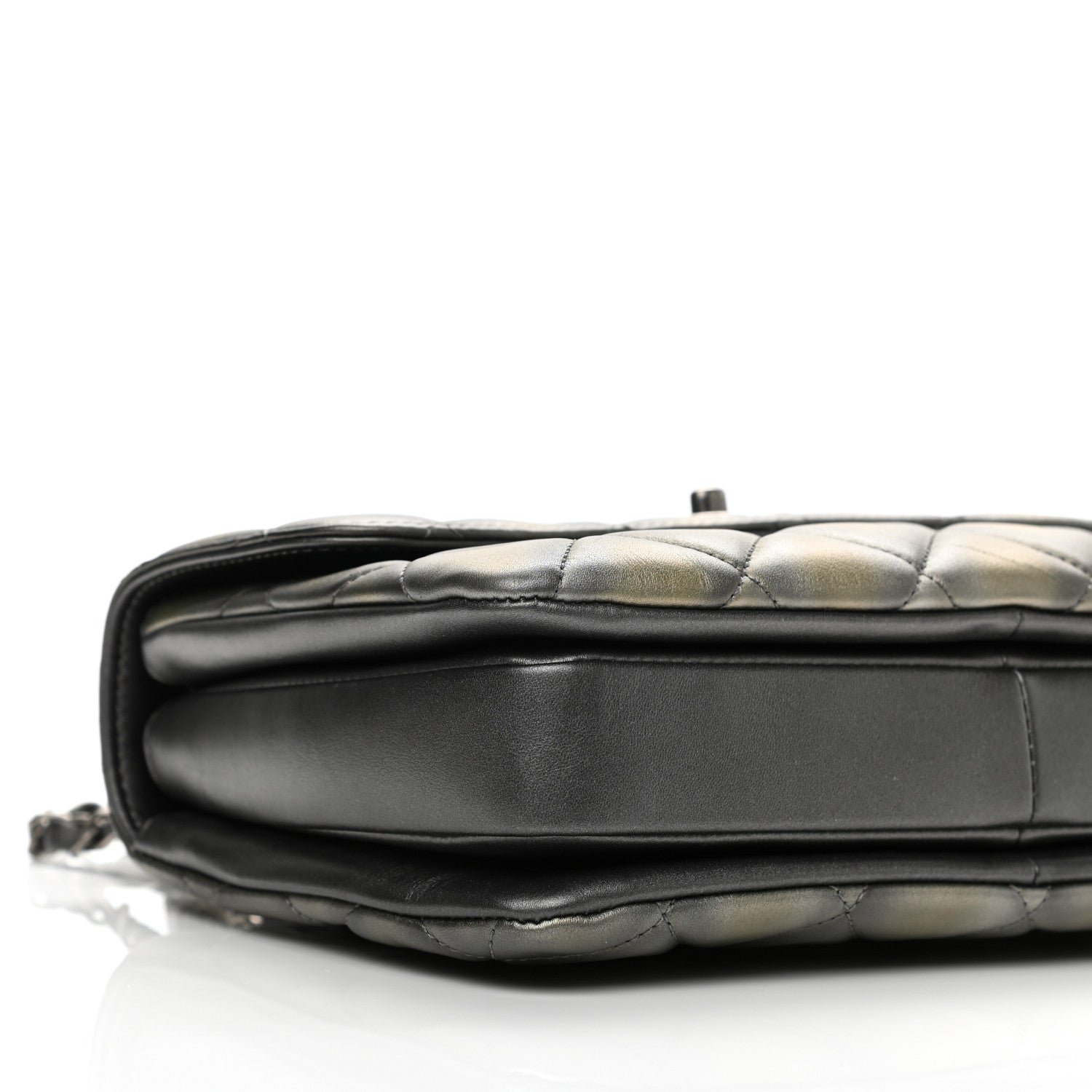 Chanel Metallic Lambskin Quilted Small Trendy CC Dual Handle Flap Bag Silver Gold 8 of 10