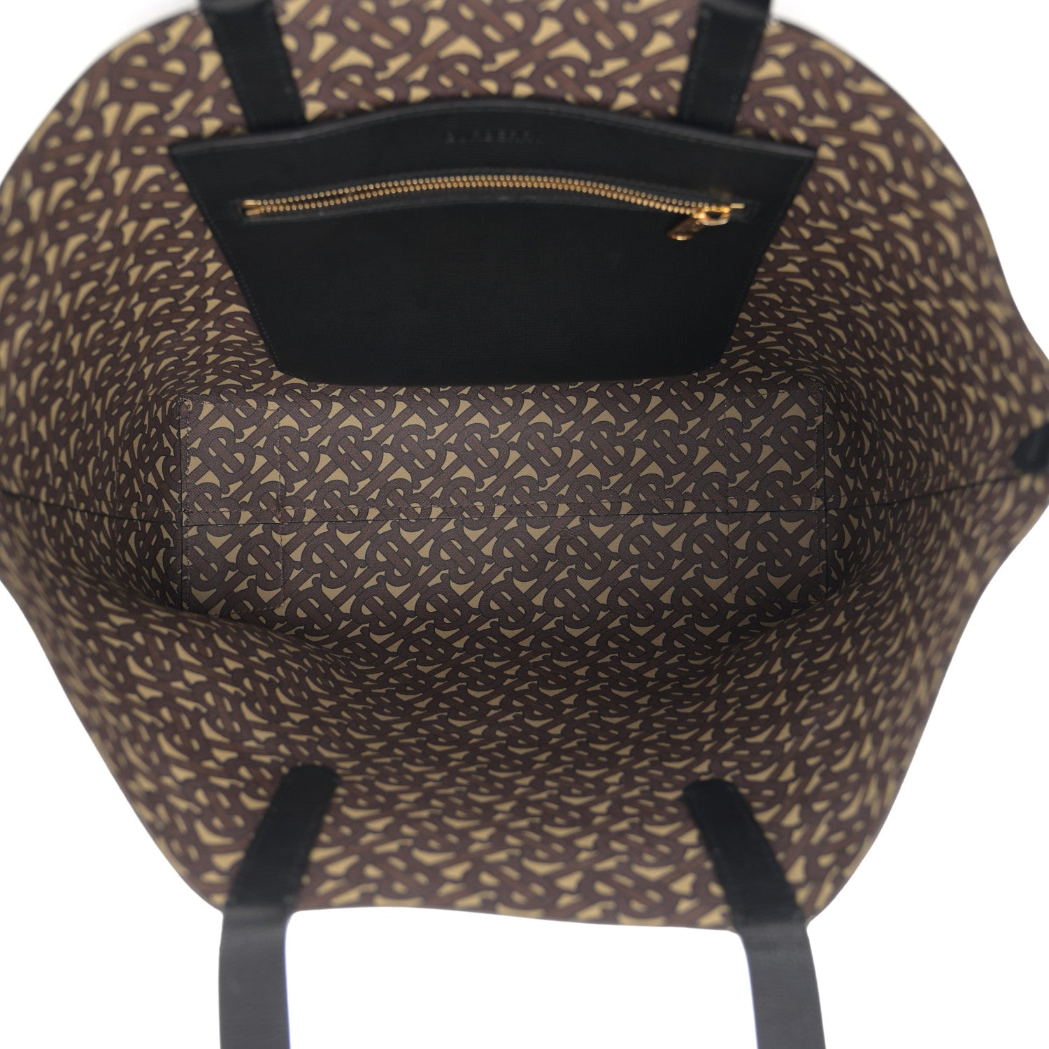 Burberry Calfskin TB Motif Embossed Medium Tote Black 5 of 11