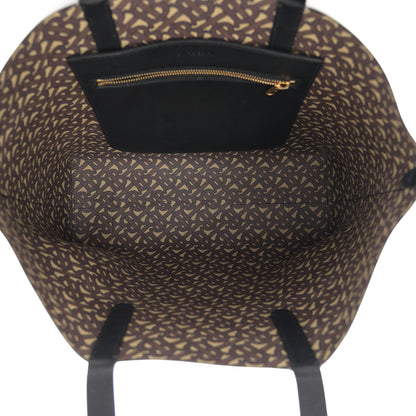 Burberry Calfskin TB Motif Embossed Medium Tote Black 5 of 11