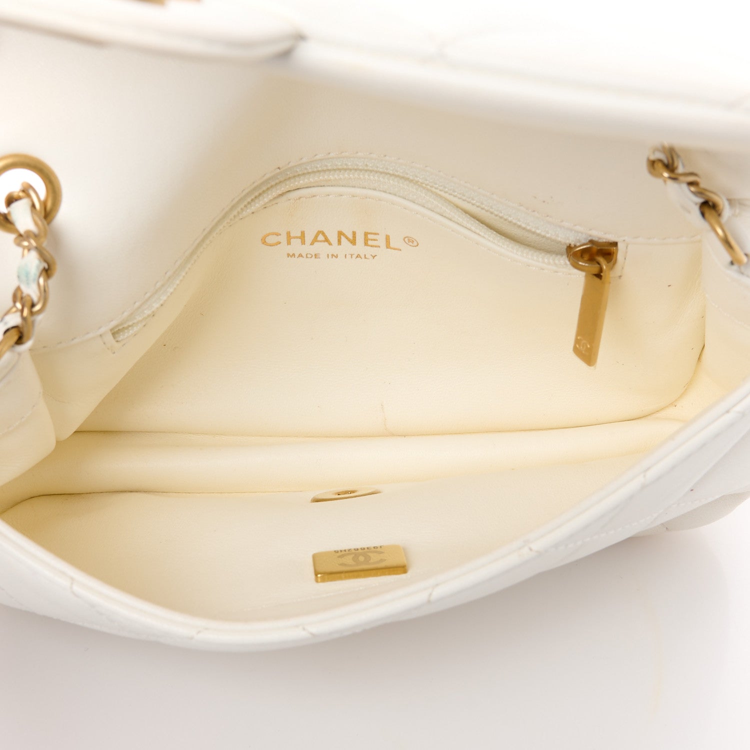Chanel Lambskin Quilted Mini Heart Charms Flap White 5 of 11