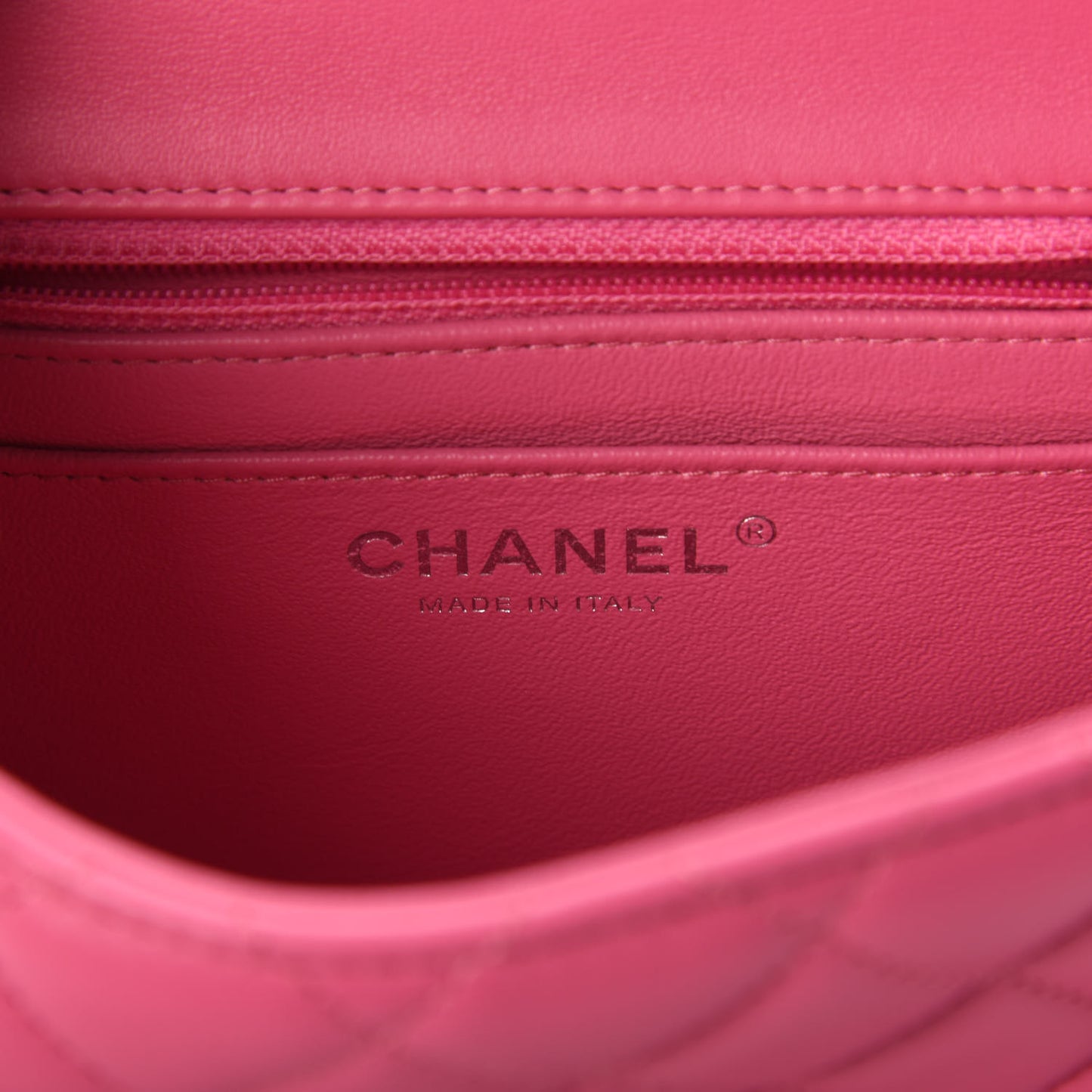 Lambskin Quilted Mini Square Flap Pink