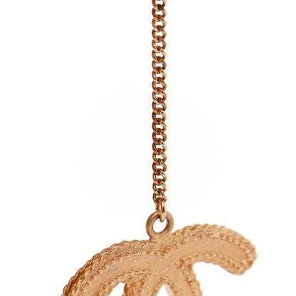 Chanel CC Drop Earrings Matte Gold 6 of 6