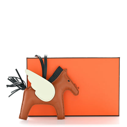 Hermes Milo Lambskin Grigri Rodeo Pegase Horse Bag Charm MM Gold Vert Cypress Vert Fizz 6 of 6