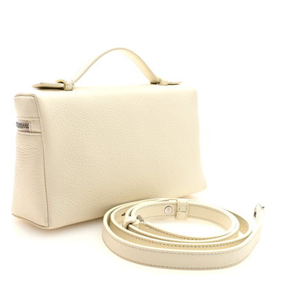 Loro Piana Grained Calfskin L19 Extra Pocket Pouch Whisper White 3 of 10