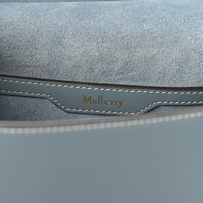 Mulberry Silky Calfskin Amberley Satchel Blue 9 of 10