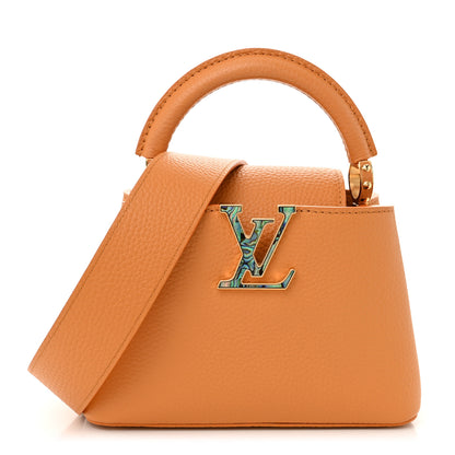 Louis Vuitton Taurillon Mini Capucines Safran Imperial 1 of 9