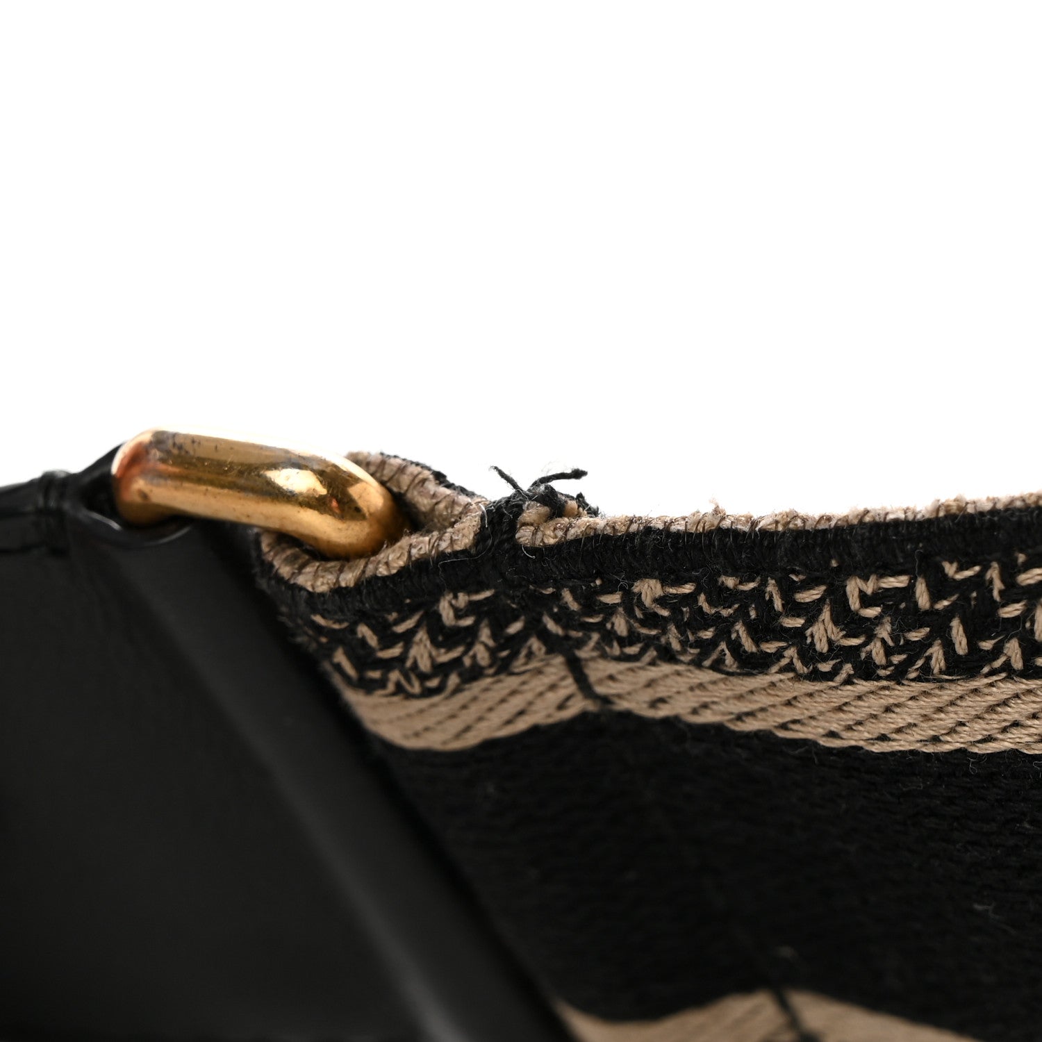 Christian Dior Canvas Embroidered Shoulder Strap Black 9 of 11