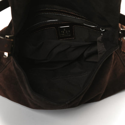 Fendi Suede Calfskin Mama Baguette Brown 4 of 16