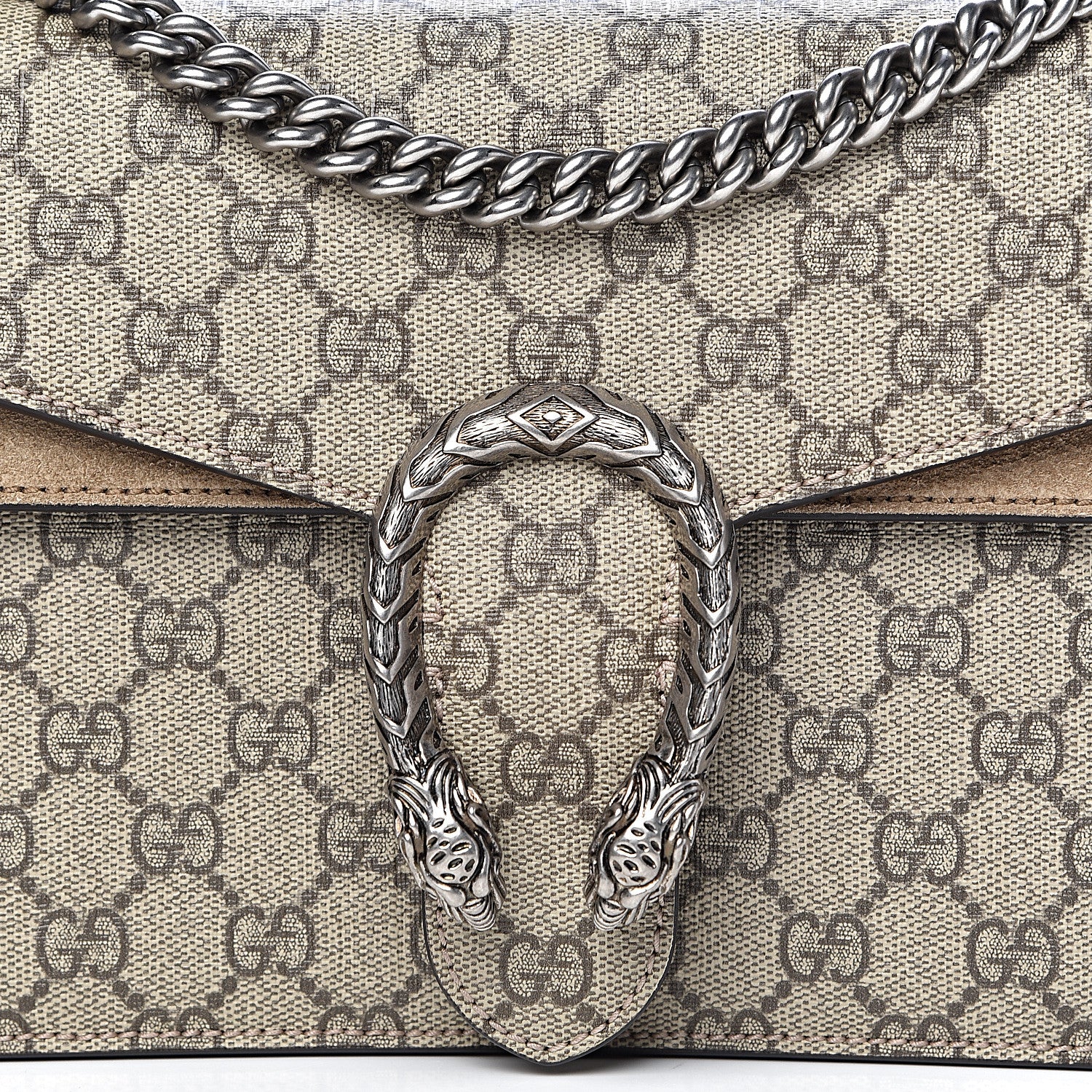 Gucci GG Supreme Monogram Small Dionysus Shoulder Bag Taupe 10 of 11