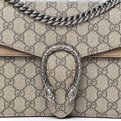 Gucci GG Supreme Monogram Small Dionysus Shoulder Bag Taupe 10 of 11