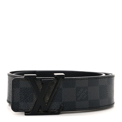 Louis Vuitton Damier Graphite 40mm LV Initiales Belt 95 38 1 of 7