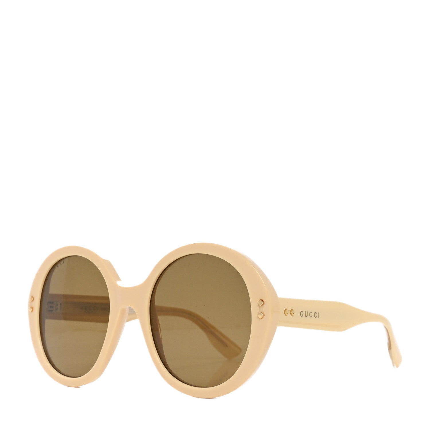 Gucci Acetate Round Sunglasses GG1081S Ivory 1 of 7