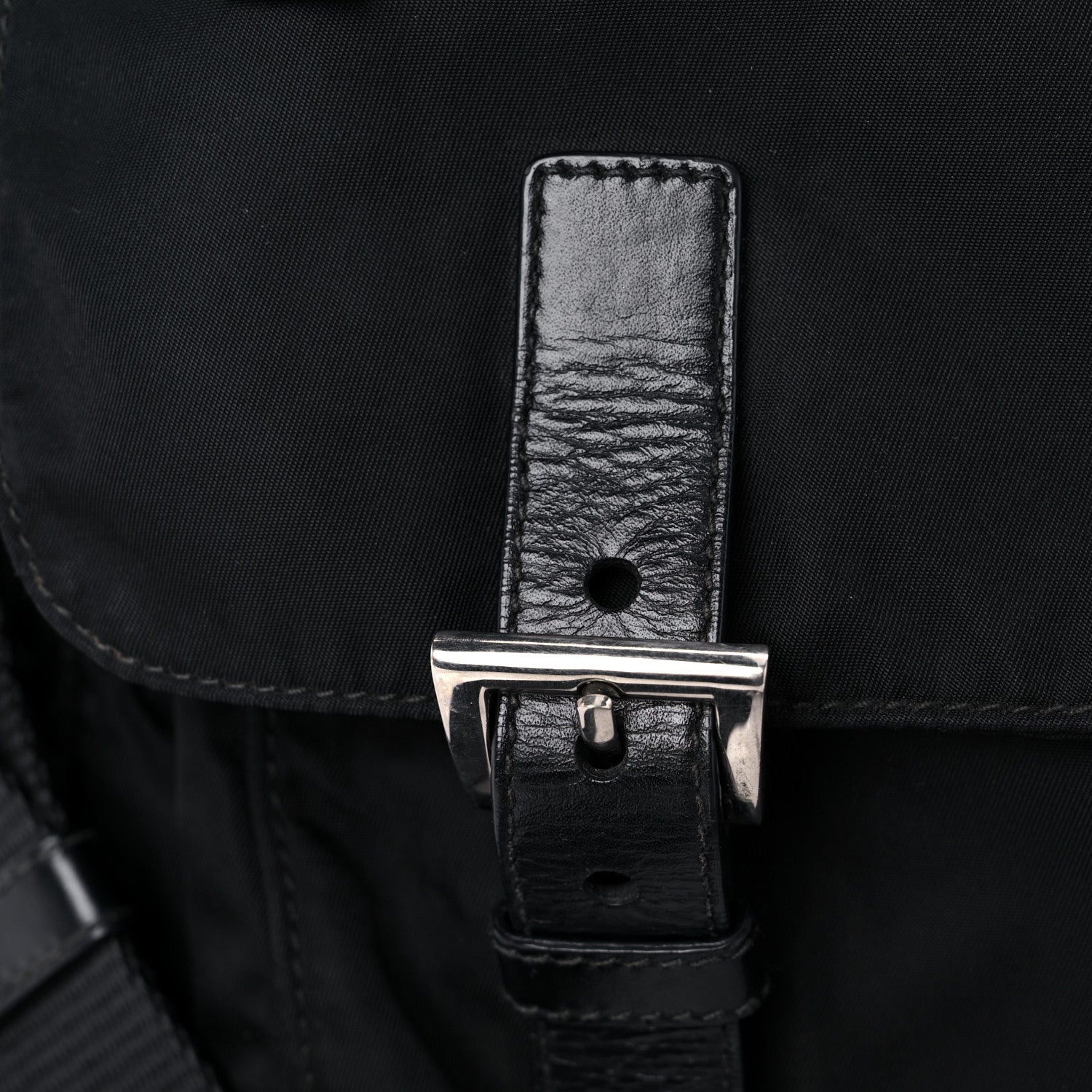 Prada Tessuto Nylon Saffiano Messenger Bag Black 14 of 17