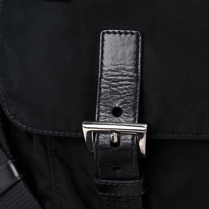 Prada Tessuto Nylon Saffiano Messenger Bag Black 14 of 17