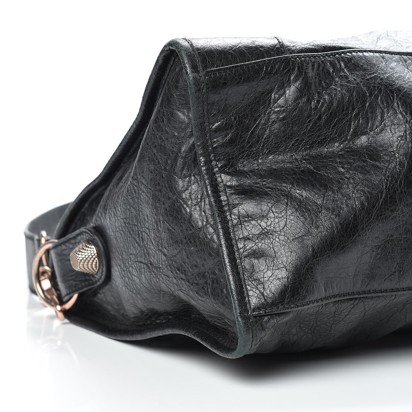 Agneau Giant 21 Rose Gold Hardware Part Time Black