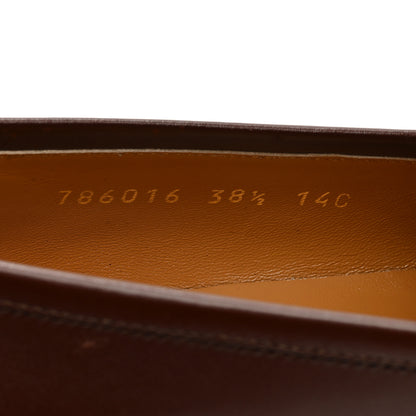 Gucci Calfskin Womens Jordaan Loafers 38.5 Fondente Brown 8 of 9