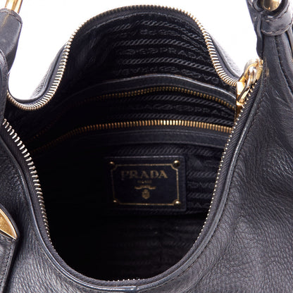 Prada Vitello Daino Hobo Black 5 of 9