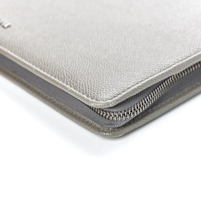 Burberry Grainy Calfskin Zip Around Organizer Grey 13 of 17