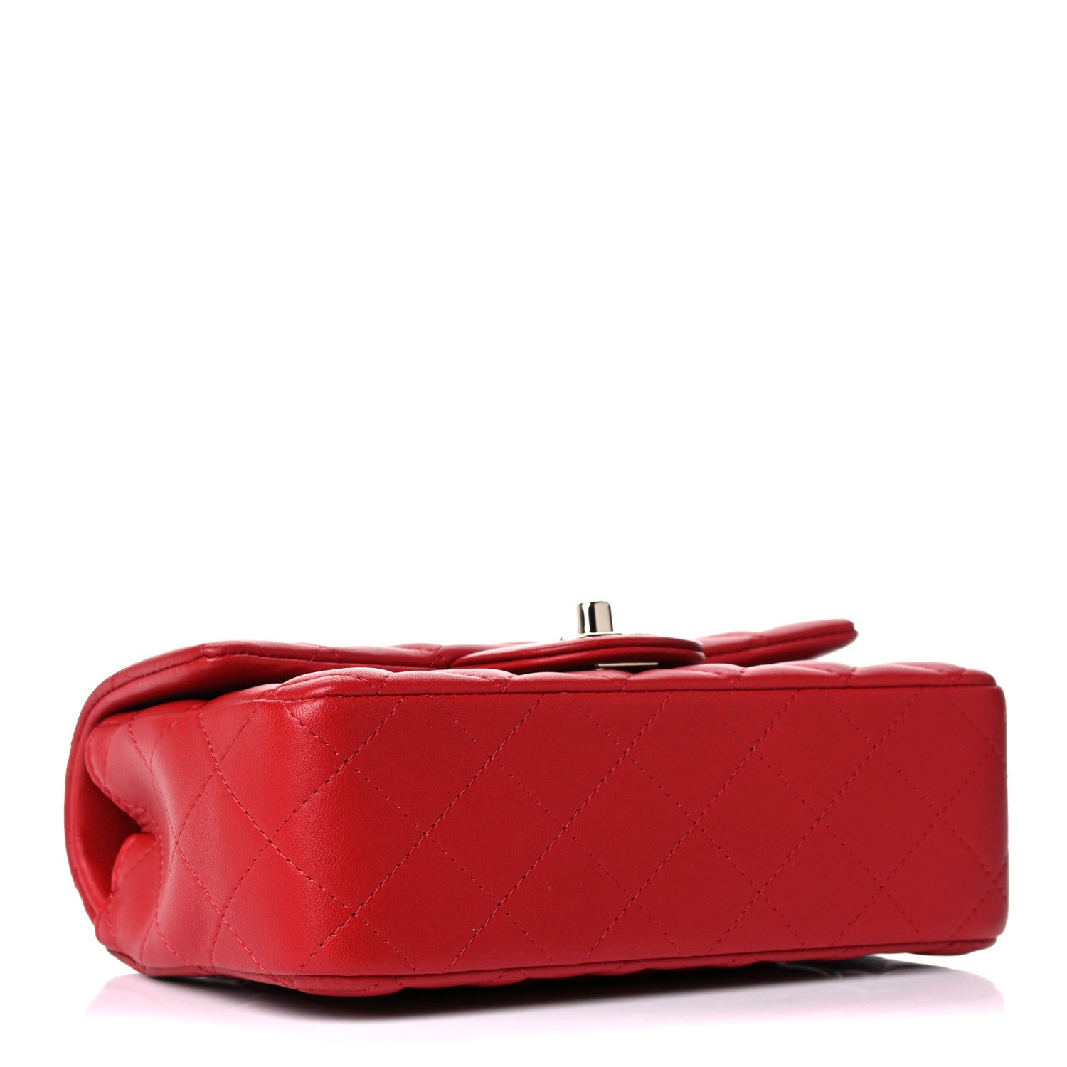 Chanel Lambskin Quilted Mini Rectangular Flap Red 4 of 10