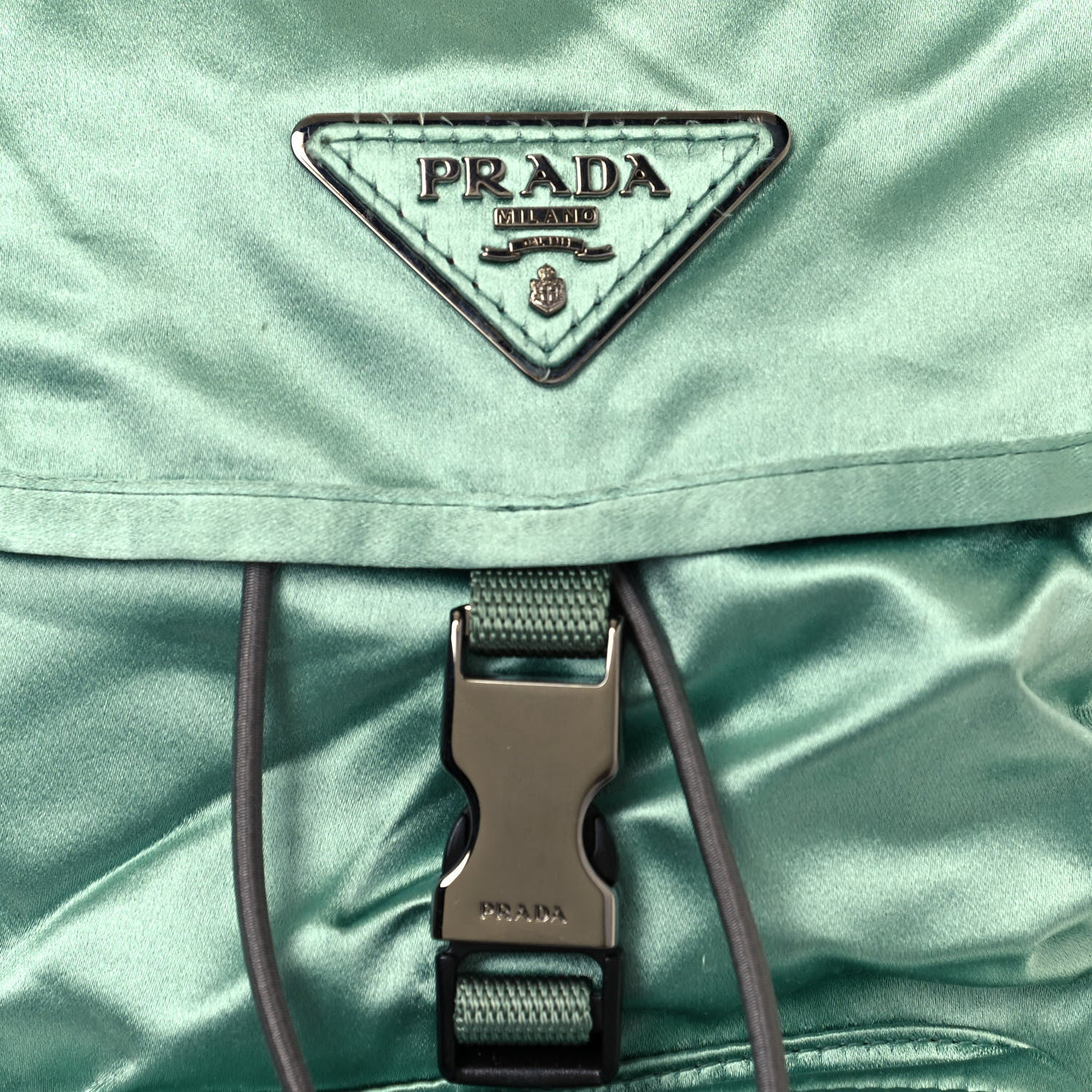 Prada Satin Single Snap Buckle Backpack 6 of 9