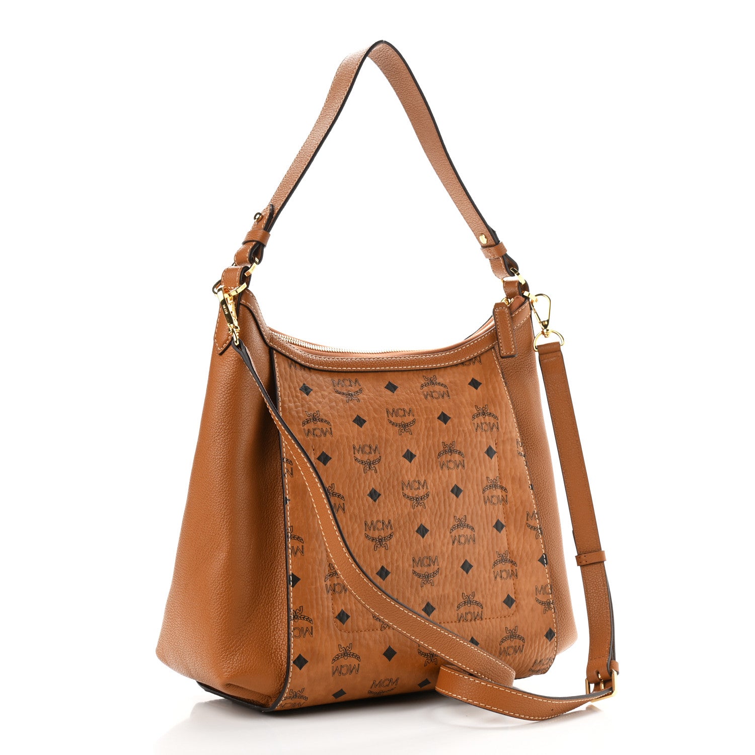 MCM Visetos Medium Luisa Hobo Cognac 3 of 11