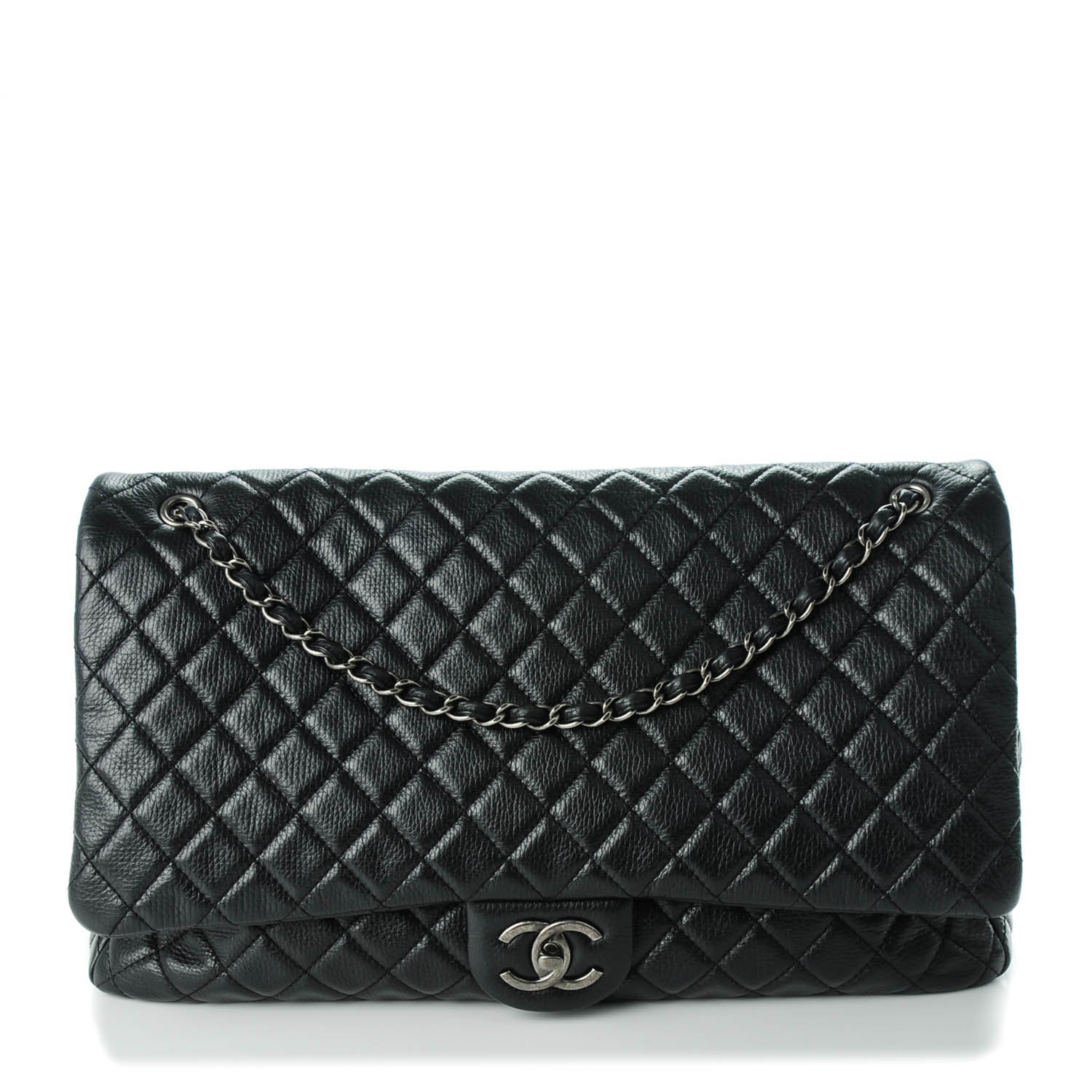 Chanel Calfskin XXL Travel Flap Bag Black 1 of 8