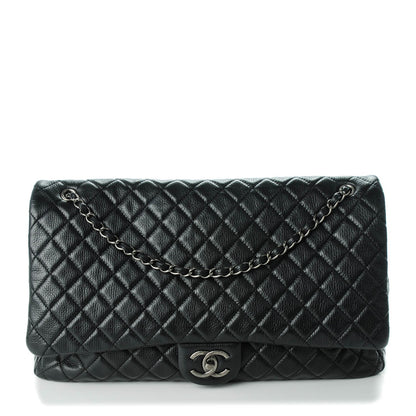 Chanel Calfskin XXL Travel Flap Bag Black 1 of 8