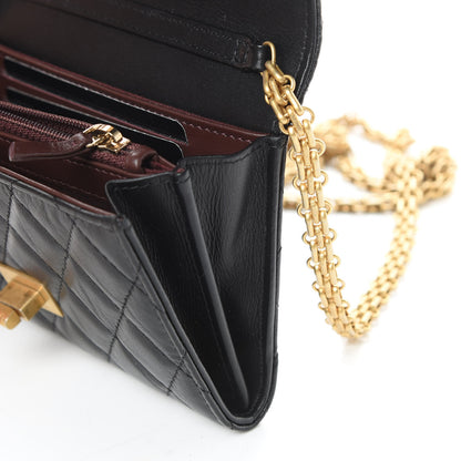 Chanel Aged Calfskin Quilted 2.55 Reissue Clutch With Chain Black 13 of 14