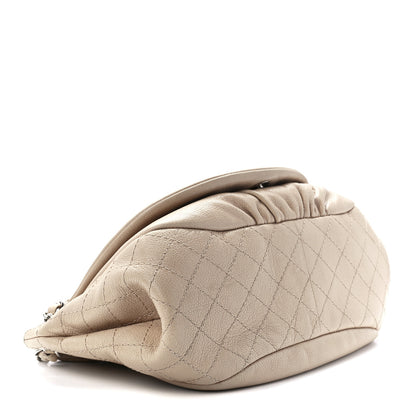 Chanel Caviar Half Moon Large Flap Beige 4 of 11